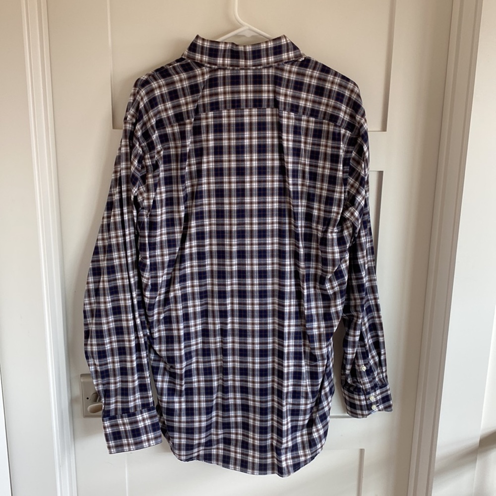 Thomas Dean Plaid Button Down Size Large - image 6